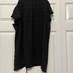 Chic Black Textured Women's Blouse NWOT